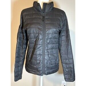 Old Navy Active Puffer Jacket Womens Size Medium Black Full Zip Quilted